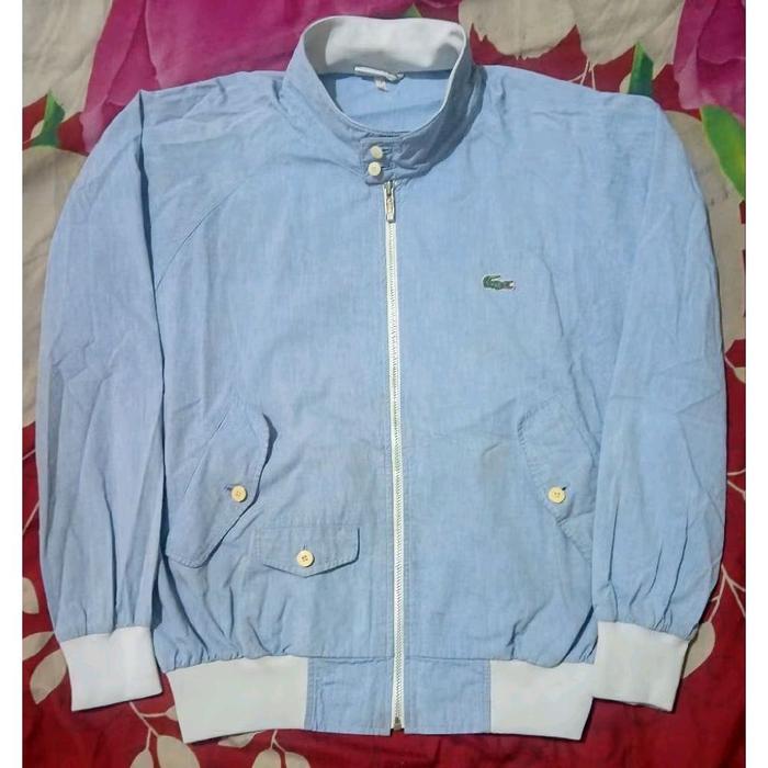 Jaket Vintage Casual Harrington Lacoste Baby Blue Second