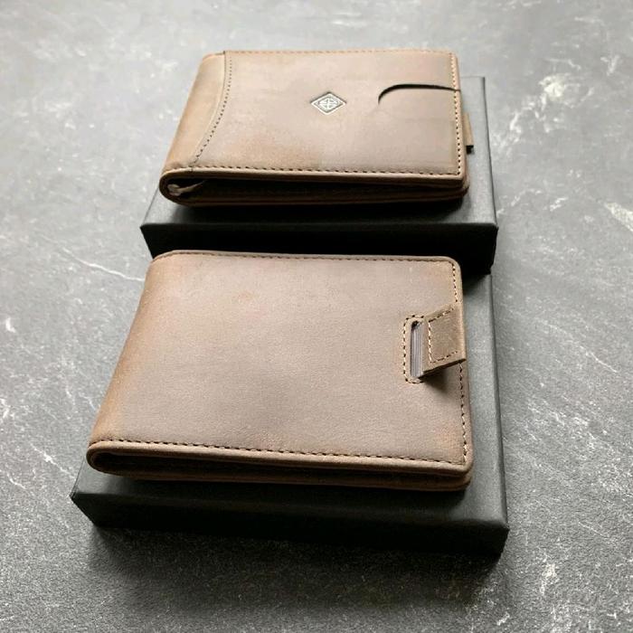Jaxson Lloyd RFID Pull-Strap Wallet Grey Dompet