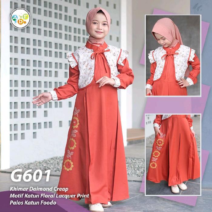 G601 brand abr/gamis anak perempuan/gamis sekolah