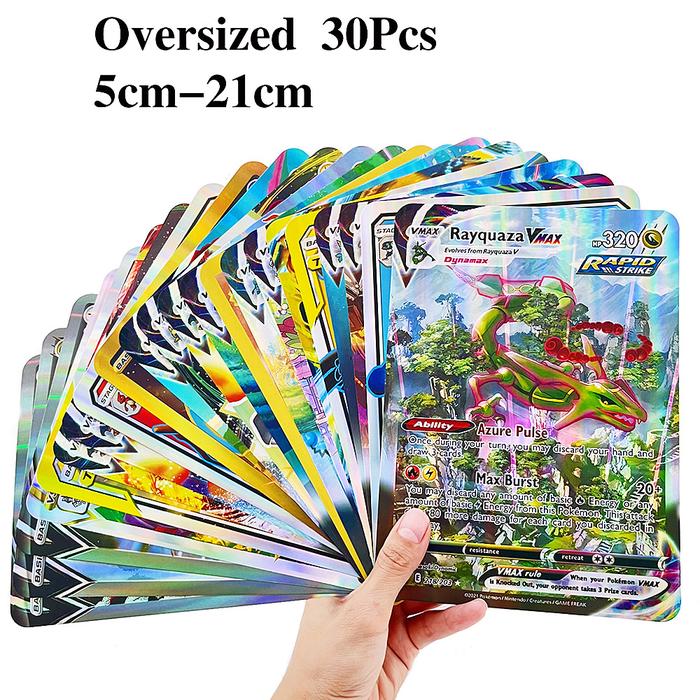 15*21CM Oversized Pokemon Cards Super Rare Rainbow Card Vmax Vstar GX