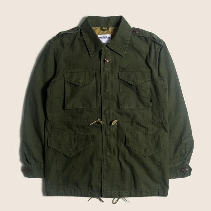Jaket M-51 M51 Timechine Military Work Jacket Presley-51 OG Olive Green Army untuk Pria