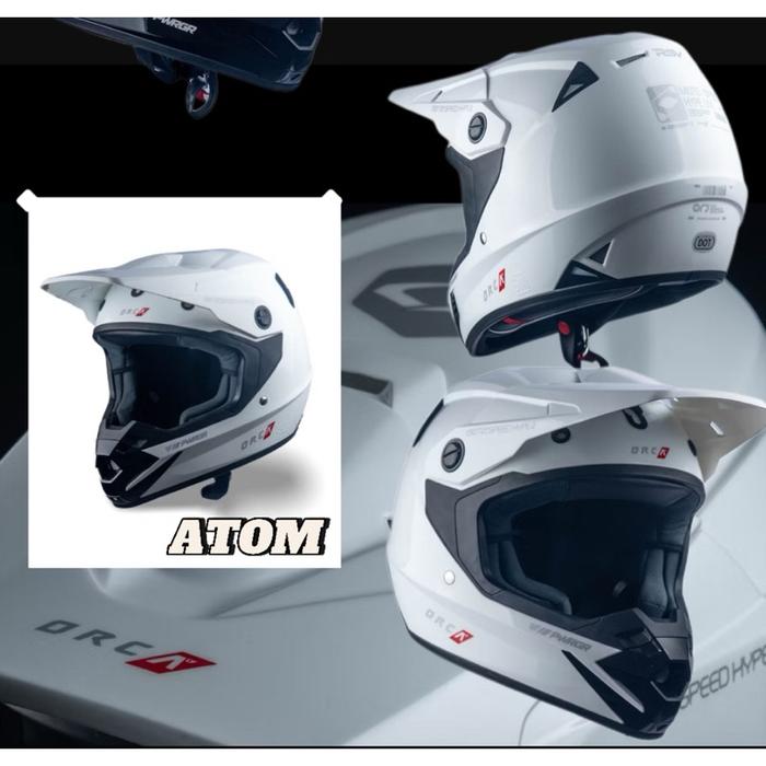 HELM CROSS ORCA ATOM WHITE OUT GLOSSY ORIGINAL