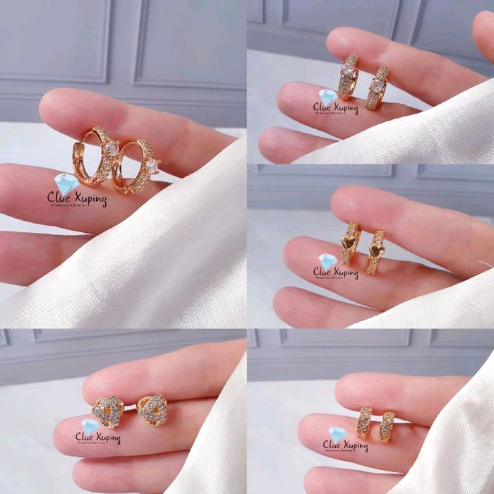 Clue Xuping - Aksesories Anting Wanita Model Jepit Variasi Permata Cxb89011 jam charm gelang benang