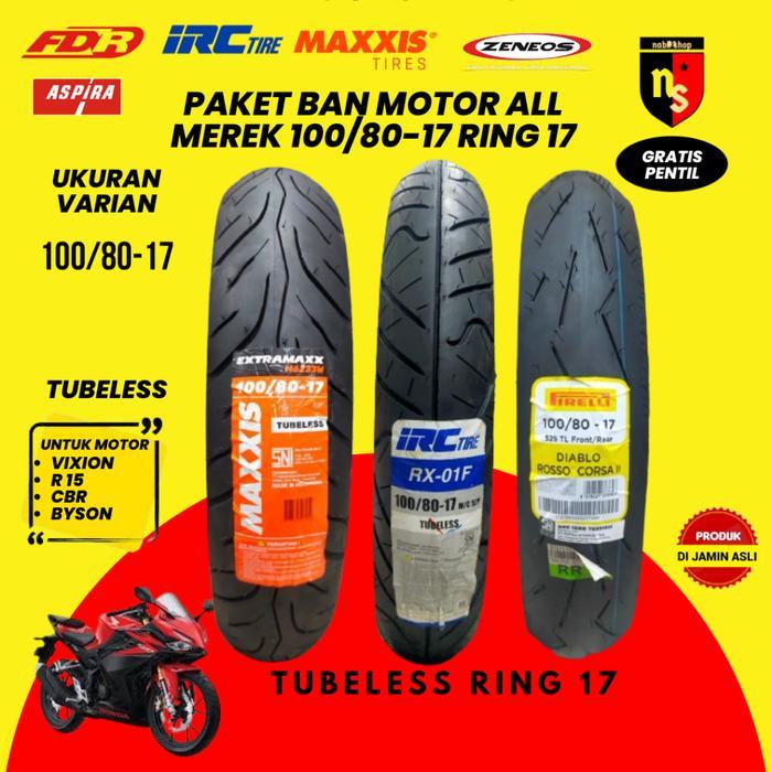 IRC 100/80-17 RX 01 Front Road Winner Ban Depan Motor CBR R15 V3 GSX Tubeless Ring 17