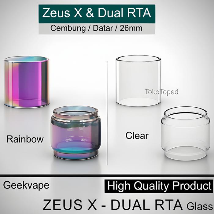 (Mega Sale) Fat Boy ZEUS X RTA Replacement Glass | kaca cembung bubble