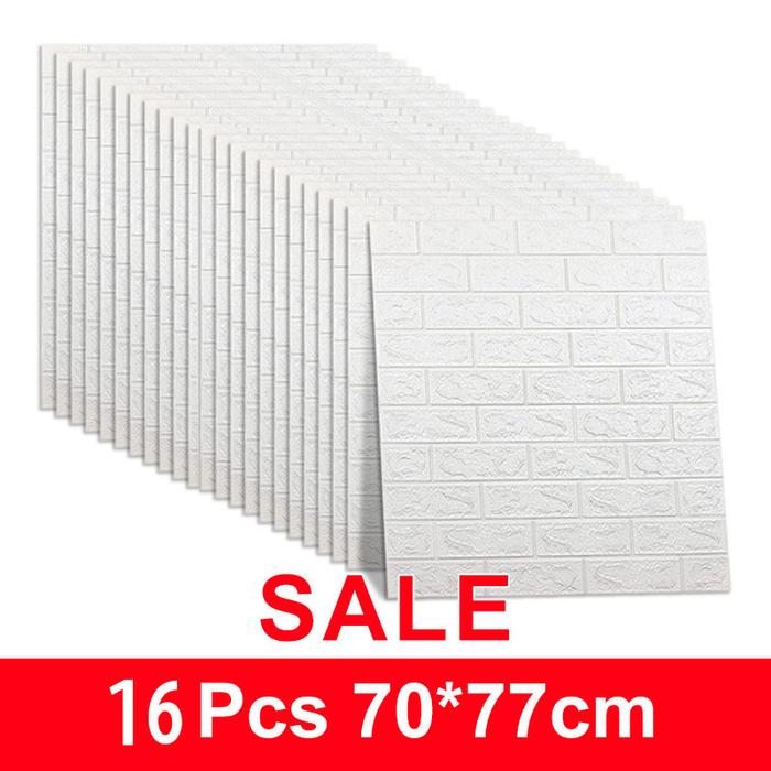 Self Adhesive Foam Wallpaper Waterproof 3D Brick Wall Panel Living