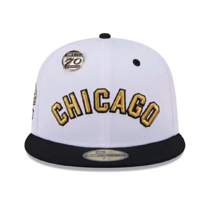 New Era Topi 59Fifty Fitted Cap Chicago White Sox 70th Anniversary Putih Klasik Original 100% Made i