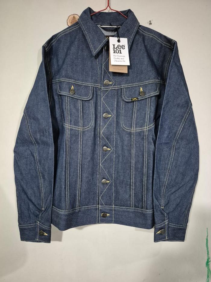 Lee 101 Rider Jacket Natural Indigo Selvedge Made in Italy size L BNWT