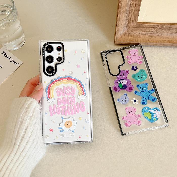 Casetify Casing TPU Ponsel Kucing Badut Untuk Samsung S20 S23 S22 S21