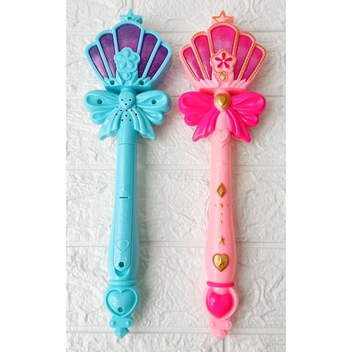 Tongkat nyala princess frozen elsa anna peri magic wand stick lamp