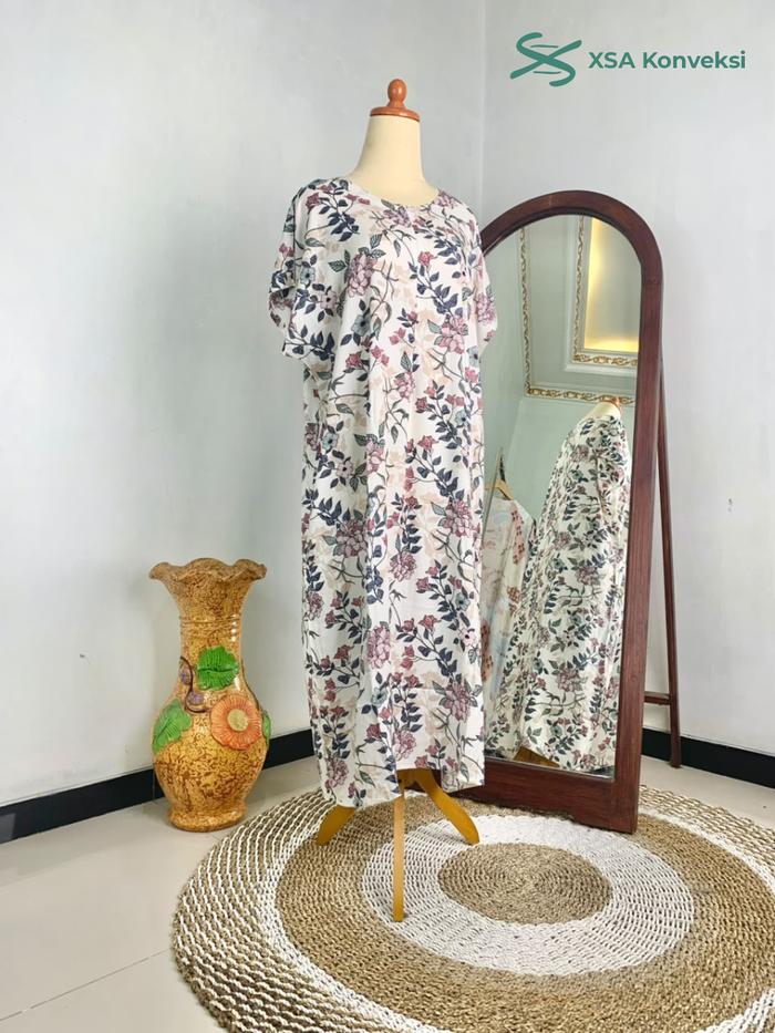 [BAHAN RAYON PREMIUM] Daster Kaftan | Daster Pendek | Adem, Lembut, Busui | Khalisa XSA Konveksi