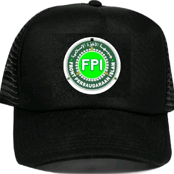 FPI Topi Jaring Trackher Logo FPI dengan Desain Emblem Hijau dan Putih