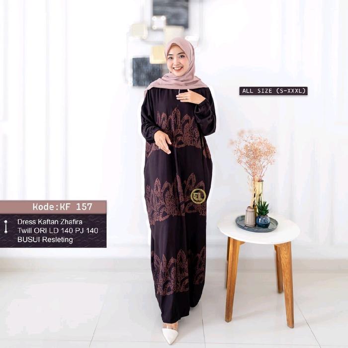 Gamis Twill Kaftan Elzhaf Batik/Kaftan Twil Ori by Elzhaf Batik