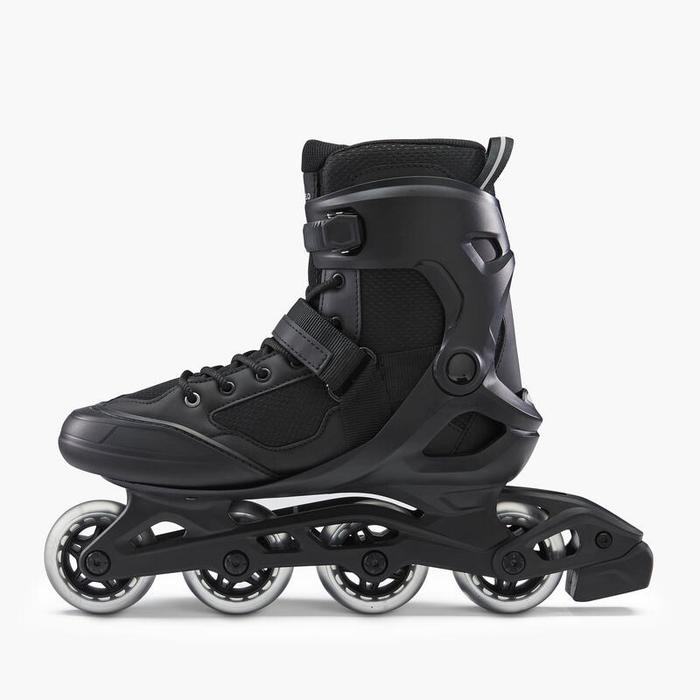 Decathlon OXELO Men's Inline Fitness Skates FIT100 - Black/Silver - 8614734