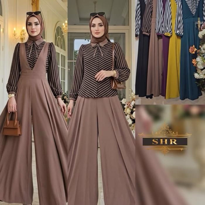 NEW READY!! SET KULOT JUMPSUIT SALUR WOLLFIS BY SHR ORI