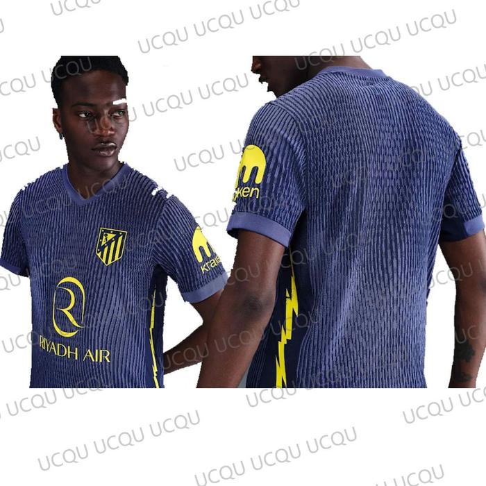 2025 Mens Atletico Madrid Short Sleeve Away Football Shirt Youth Kids Training Soccer Uniform Oversi