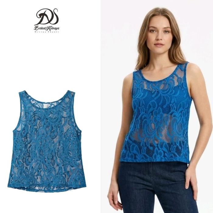 Berkat Kebaya - Atasan Tanpa Lengan dengan Desain Lace Elegan untuk Tampilan Modern