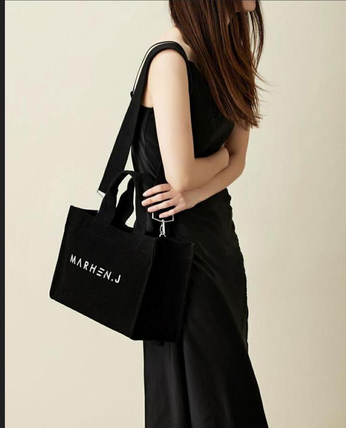Tas Wanita Marhen J Rico Canvas Bag All Black Original