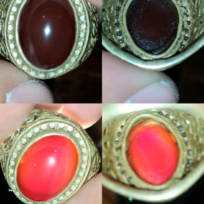 Natural Yaman Ati Ayam Batu Permata Asli dengan Warna Merah dan Coklat Cocok untuk Koleksi atau Hadi