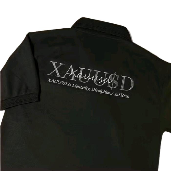 Polo shirt xauusd full bordir premium baju traderFx