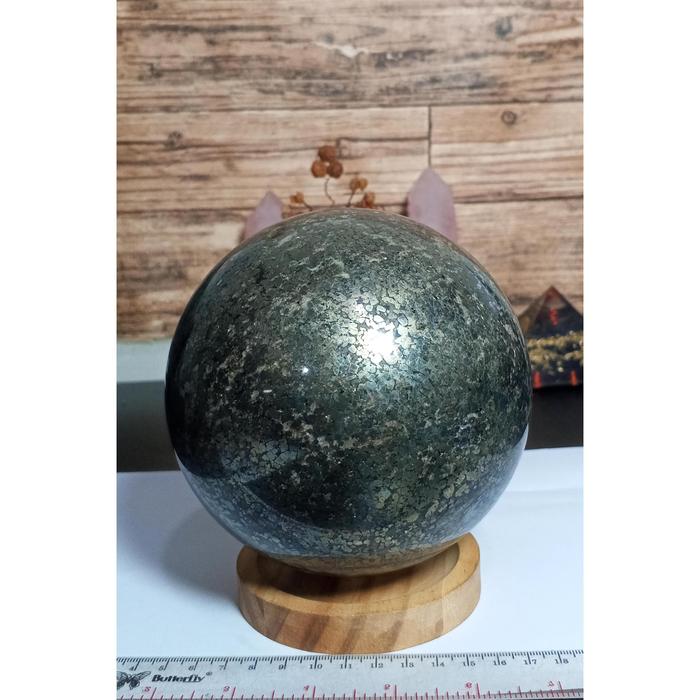 Batu Natural Asli Alam Pyrite Sphere (8)