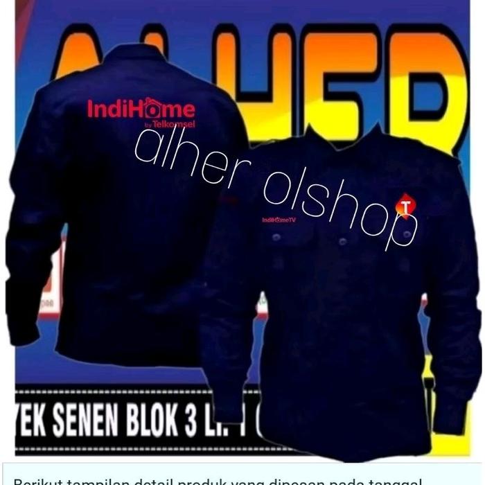 ready stok full bordir kemeja IndihomeTV baju IndihomeTV seragam IndihomeTV Pdh IndihomeTV kemeja ke
