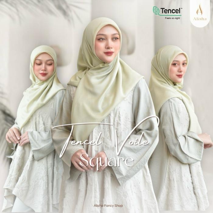 Tencel Square - ALISHA (Hijab Muslim Segi Empat)