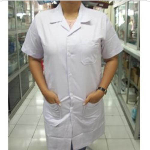 Jas Laboratorium Lengan Pendek Baju seragam medis perawat Lab