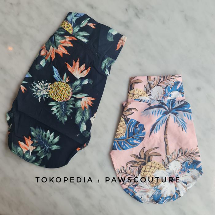 AtarPedia Baju kostum kemeja hawaii anjing hewan besar pet dog large clothes