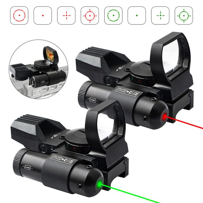 11/ 20mm Tactical Holographic Reflex Red Green Dot Sight Scope