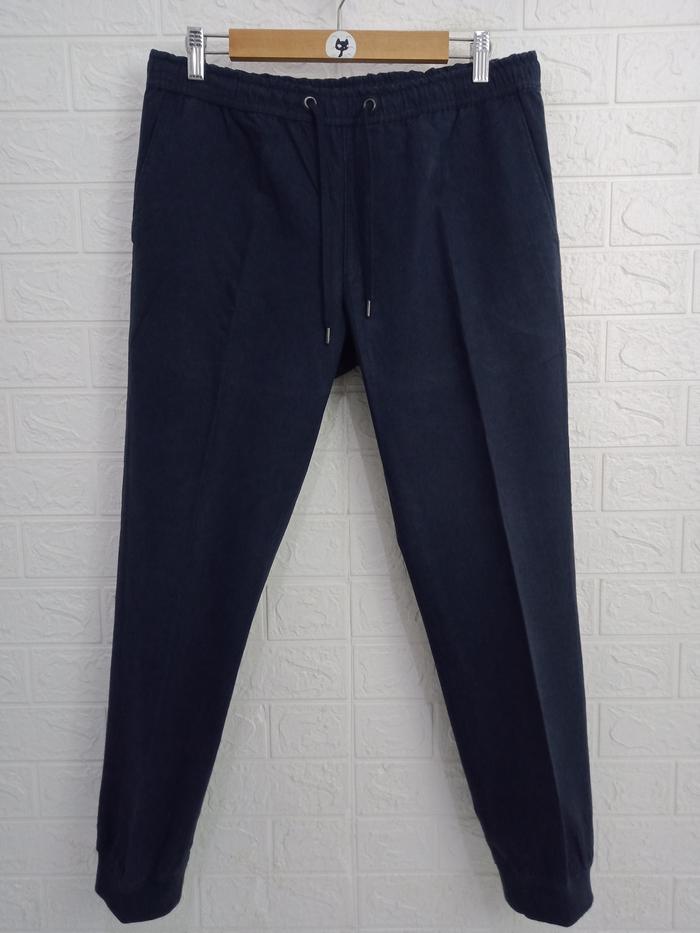 Celana Jogger Ezy Katun GU by UNIQLO 84-92cm Original (Preloved) Navy C-379