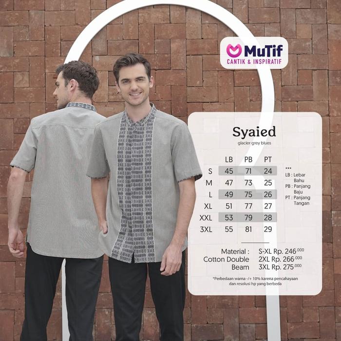 Terbaru Koko Mutif Man Muslim Syaied GS Jumbo Couple Syaba Cotton Double Beam Premium