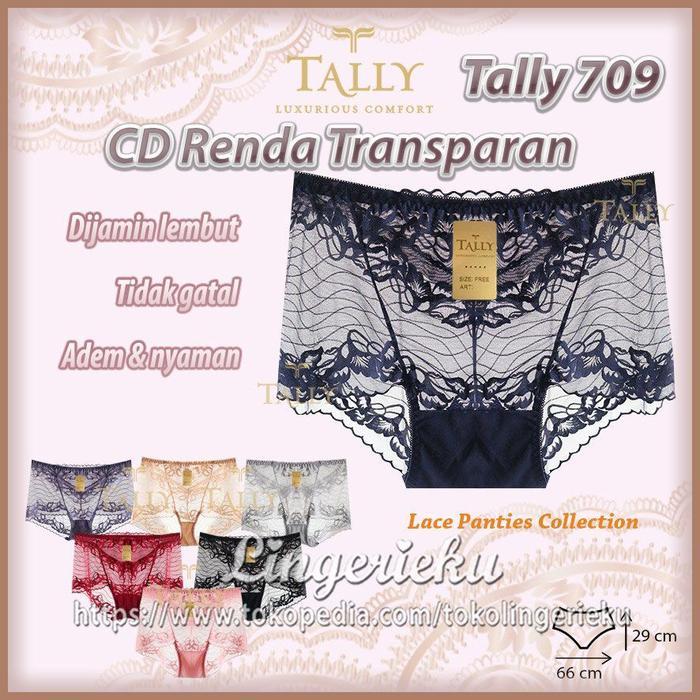 PREMIUM Celana Dalam Wanita Seksi Transparan CD Tally 709