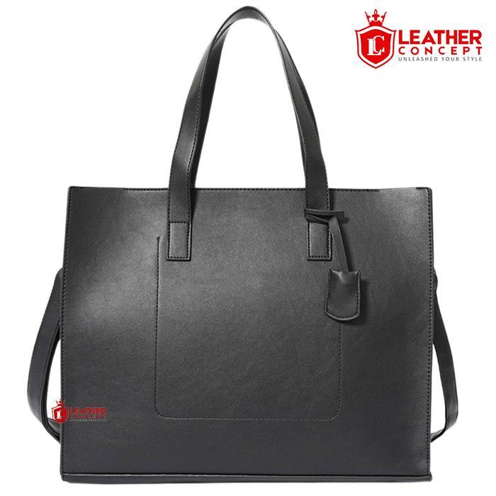 Leather Concept Vosca Hitam Tote Bag Tas Selempang Kulit Tas Kulit Pria Tas Kerja Pria Vosca Black H