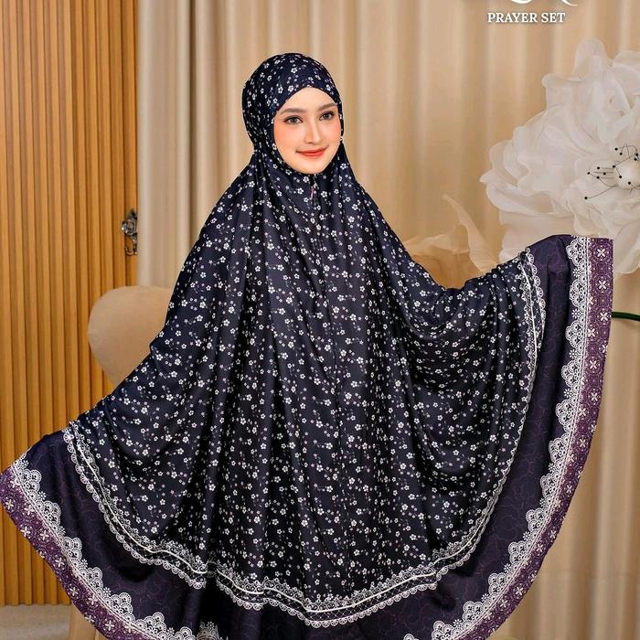 mukena wanita Alfaza hijab peony