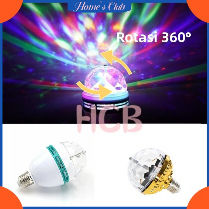 HCB Lampu Disko Putar / Pesta Disco Led Warna Warni Karaoke Party Light /Led Fitting Putar Otomatis