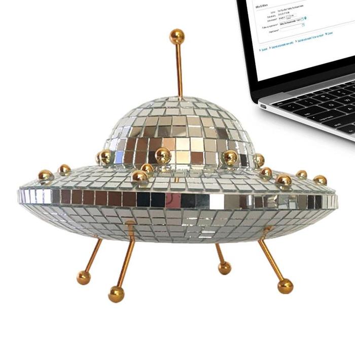 Disco Ball Decor Mushroom Disco Ball Decorations UFO Shape Disco Ball