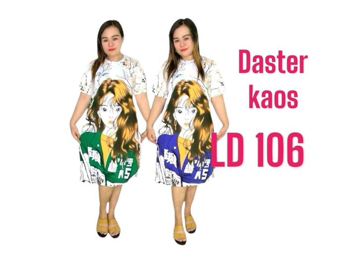 Daster Kaos LD 106 2 Pcs daster ibu daster kancing Wanita Panjang Dewasa Dress Tidur Busui Kimono Ka