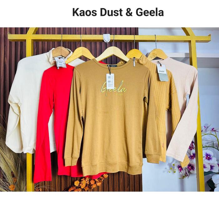 Kaos/ Blouse panjang Geela/Dusty Fulltag