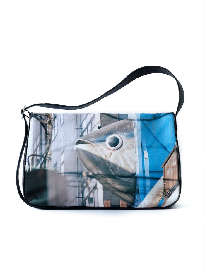 BYL S 315 - POST Scipaprock Laptop Sling Bag Black Synthetic Leather x Digital Print on Nylon