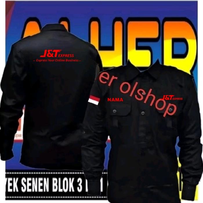ready stok full bordir kemeja Jnt express baju Jnt express seragam JNT express Pdh Jnt express pdl J