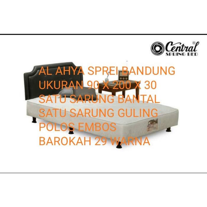 SPREI SET SINGLE BAROKAH POLOS EMBOS 90X200X30-BISA PILIH WARNA