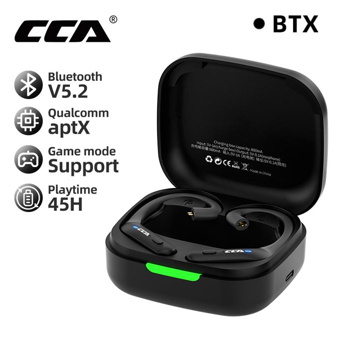 CCA TWS BTX Bluetooth-Compatible Wireless Earphones Hook Headset