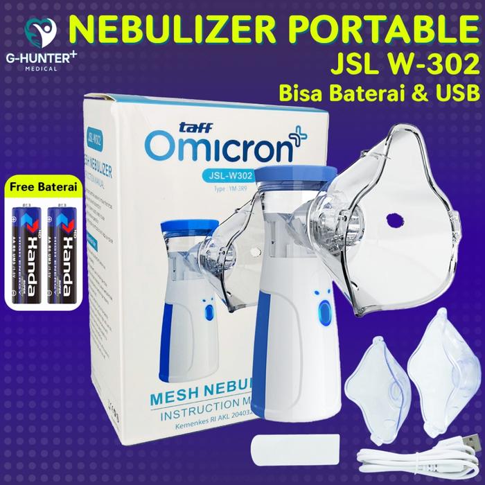 Nebulizer Portable Mesh Alat Uap Bantu Pernafasan Asma Inhalasi / Alat Uap Nebulizer Anak Dan Dewasa