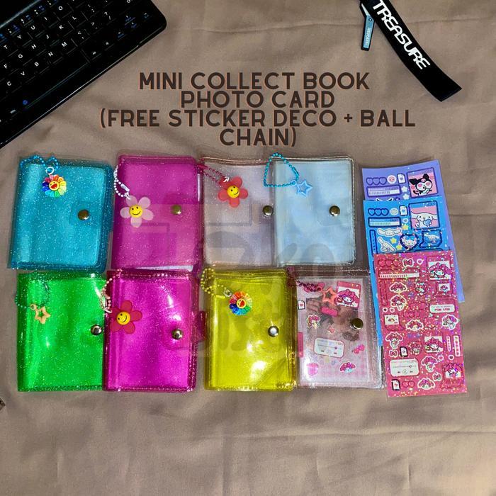 [PS] MINI COLLECT BOOK PC/DOMPET TRANSPARAN GLITTER + FREEBIES 14 SLEEVES