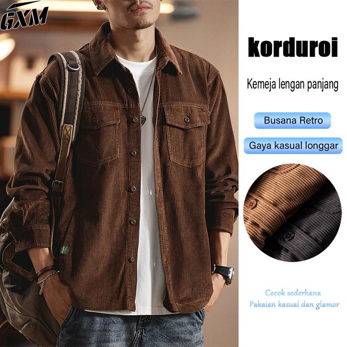 jaket corduroy pria jumbo jaket pria keren jaket trucker work jaket corduroy jaket corduroy erigo ou