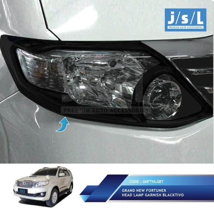 Toyota Grand New Fortuner Garnish Lampu Depan Blacktivo 2014 2015