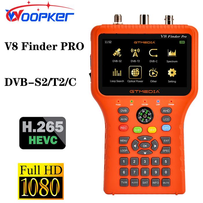GTmedia V8 Finder Pro DVB-S2 DVB-T2 DVB-C AHD H.265 Satelit Meter