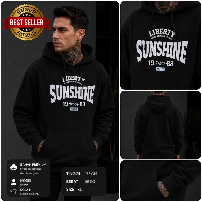LIBERTY SUNSHINE SWEATER HOODIE OVERSIZE PRIA DAN WANITA SIZE S M L XL 2XL 3XL 4XL 5XL
