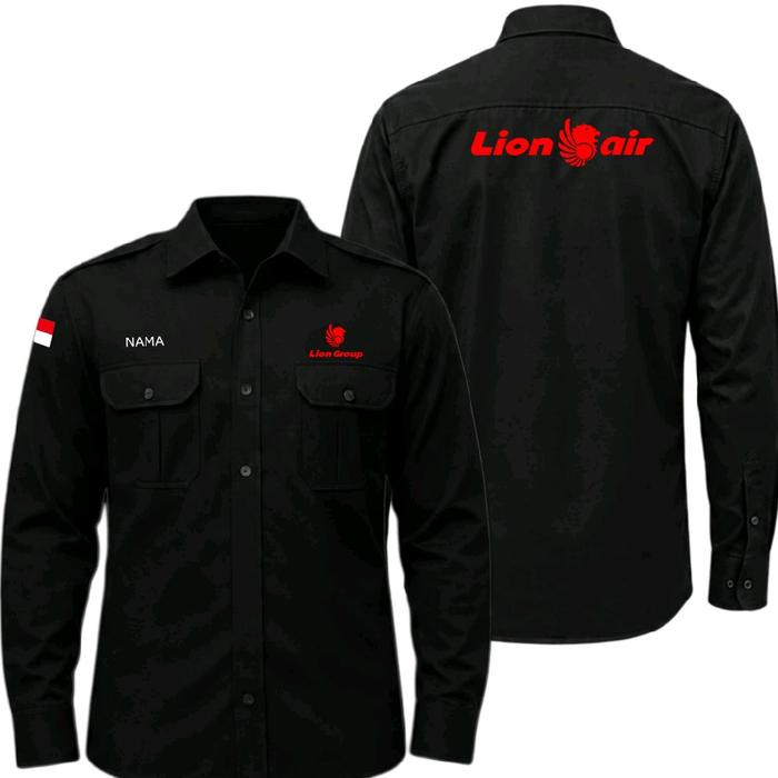 ready stok full bordir LION GRUP kemeja LION GRUP seragam LION GRUP baju LION GRUP kemeja kerja LION